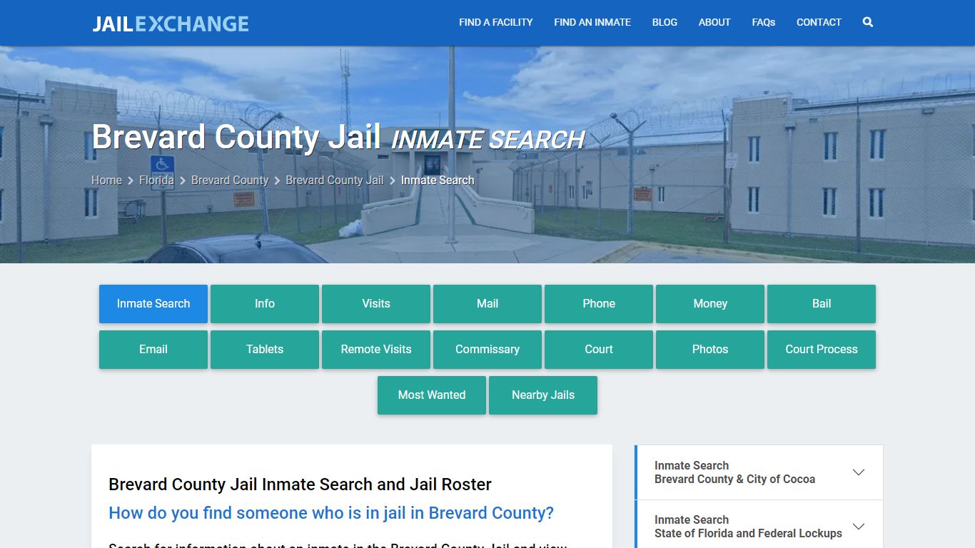 Inmate Search: Roster & Mugshots - Brevard County Jail, FL